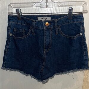 Refuge Women's Dark Blue Jean Shorts